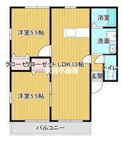 カーサメントN B棟B202の間取り