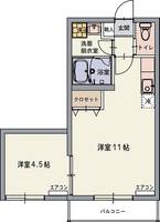 ラテラスⅠ201の間取り