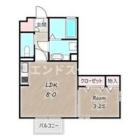 ヴィラ・キャロット Aの間取り