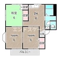 キャッスル飯塚Bの間取り