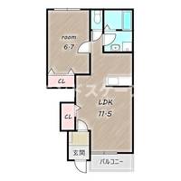 アプリーレ Bの間取り