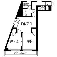 ハニーハイツ渡辺II1005の間取り