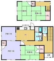 滋賀県甲賀市水口町名坂(一戸建)の賃貸物件の間取り