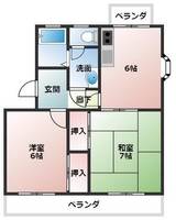 コーポスクウェア202の間取り