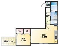大阪府守口市八雲西町2丁目(アパート)の賃貸物件の間取り