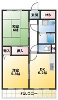 大阪府寝屋川市楠根北町(マンション)の賃貸物件304の間取り
