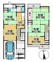 大阪府寝屋川市楠根南町(一戸建)の賃貸物件1の間取り