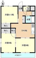 銀星ハイツB棟の間取り