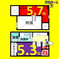 愛知県名古屋市熱田区五番町(アパート)の賃貸物件の間取り