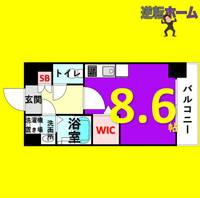 プレサンス名古屋菊井セルカ804の間取り