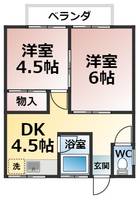 田嶋荘202の間取り