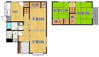 福岡県北九州市小倉南区蜷田若園2丁目(一戸建)の賃貸物件の間取り