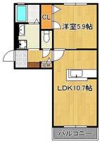 クラヴィエ三萩野 G棟の間取り