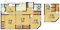 福岡県北九州市八幡西区陣山3丁目(一戸建)の賃貸物件の間取り