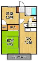 ワシダハイツ槻田の間取り