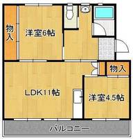 ビレッジハウス直方 1号棟の間取り