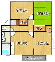 アザレア藤原K棟の間取り