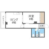 北川ビル402の間取り