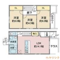 愛知県名古屋市名東区望が丘(一戸建)の賃貸物件の間取り