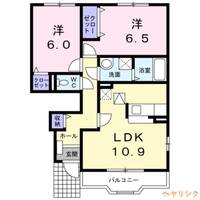 パークヒルズK Dの間取り