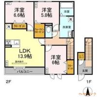 ベルネージュⅢの間取り