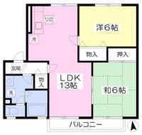 ブランシェ・プレジールB棟202の間取り