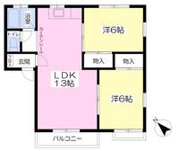 チューリップ館202の間取り