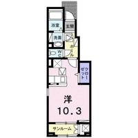 アンジュー北吉井 A106の間取り