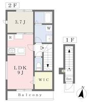 GALLERY HOUSE 衣山 A206の間取り