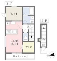 GALLERY HOUSE 衣山 B201の間取り