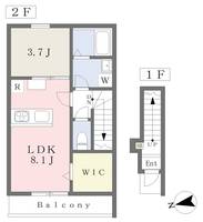 GALLERY HOUSE 衣山 B202の間取り
