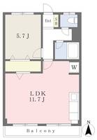宮城県仙台市若林区河原町1丁目の賃貸マンション404の間取り