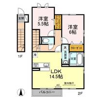 エイトサザンコート B棟201の間取り