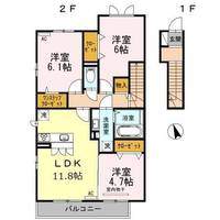 グレイス ソシアK B棟202の間取り
