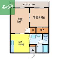 上戸町グランソレイユの間取り
