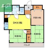 パーシモン八幡町302の間取り