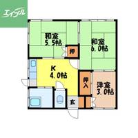 橋口アパート101の間取り