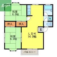 長崎県長崎市琴海形上町(アパート)の賃貸物件401の間取り