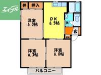 長崎県西彼杵郡長与町吉無田郷(アパート)の賃貸物件の間取り