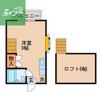 クィーンパレス赤迫201の間取り