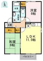 セジュールたさき A棟の間取り