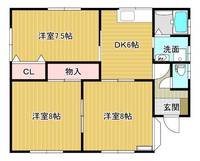 宮城県石巻市鹿妻北2丁目(一戸建)の賃貸物件Aの間取り