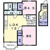 岡山県瀬戸内市長船町土師(アパート)の賃貸物件205の間取り