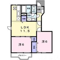 岡山県瀬戸内市長船町土師(アパート)の賃貸物件102の間取り