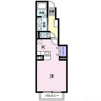 岡山県倉敷市東富井(アパート)の賃貸物件103の間取り
