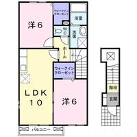 岡山県瀬戸内市長船町長船(アパート)の賃貸物件201の間取り