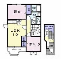 岡山県岡山市中区乙多見(アパート)の賃貸物件の間取り