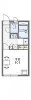 岡山県都窪郡早島町早島(アパート)の賃貸物件105の間取り