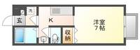 岡山県岡山市中区国富2丁目(アパート)の賃貸物件の間取り
