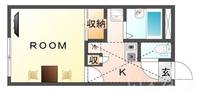 岡山県岡山市北区京山1丁目(アパート)の賃貸物件110の間取り